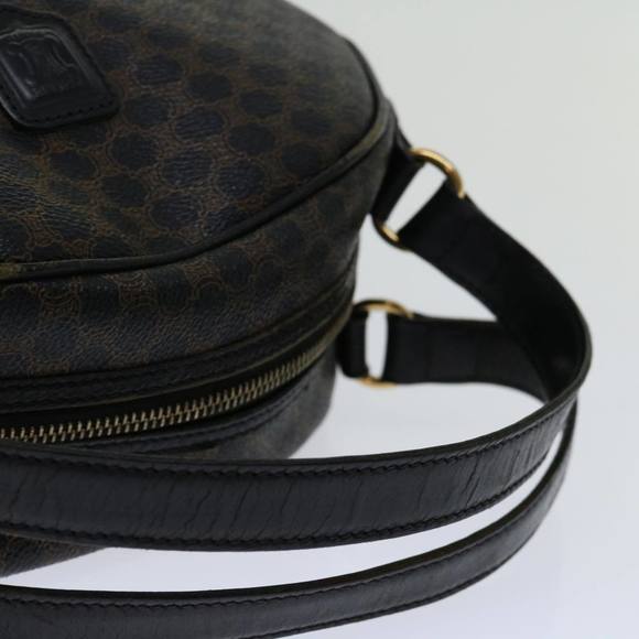 CELINE Macadam Canvas Hand Bag PVC Brown Black Auth bs12763 - Picture 7 of 16